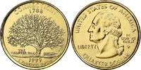 United States Quarter Connecticut, Philadelphia, Gold plated -