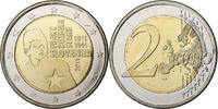 Slovenia 2 Euro Vantaa, Bi-Metallic, KM:100 -