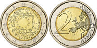 Italy 2 Euro 30 ans Drapeau européen, Bi-Metallic, KM:New -