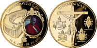 Vatican Medal Pape Jean Paul II, Copper Gilt -