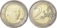 Italy 2 Euro Leonardo Da Vinci, Bi-Metallic -