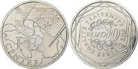 France 10 Euro Euros des régions, Centre, Paris, Silver -
