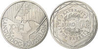 France 10 Euro Euros des régions, Languedoc-Roussillon, Paris, Silver -