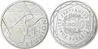 France 10 Euro Euros des régions, Réunion, Paris, Silver -