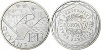 France 10 Euro Euros des régions, Guyane, Paris, Silver -