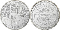 France 10 Euro Euros des régions, Picardie, Paris, Silver -