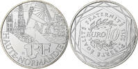 France 10 Euro Euros des régions, Haute-Normandie, Paris, Silver -