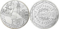 France 10 Euro Euros des régions, Limousin, Paris, Silver -