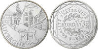 France 10 Euro Euros des régions, Auvergne, Paris, Silver -