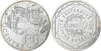 France 10 Euro Euros des régions, Centre, Paris, Silver -
