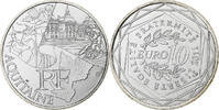 France 10 Euro Euros des régions, Aquitaine, Paris, Silver -