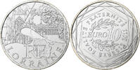 France 10 Euro Euros des régions, Lorraine, Paris, Silver -