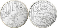 France 10 Euro Euros des régions, Guyane, Paris, Silver -