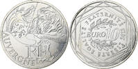 France 10 Euro Euros des régions, Auvergne, Paris, Silver -