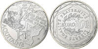 France 10 Euro Euros des régions, Aquitaine, Paris, Silver -
