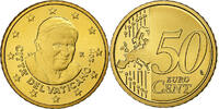 VATICAN CITY 50 Euro Cent Benedict XVI, Rome, Brass, KM:387 -