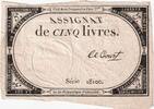 France 5 Livres 10 brumaire de l'an 2 - (31 octobre 1793), 18100 -