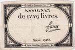 France 5 Livres 10 brumaire de l'an 2 - (31 octobre 1793), 23463 -