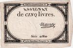 France 5 Livres 10 brumaire de l'an 2 - (31 octobre 1793), 21864 -