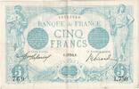 France 5 Francs Bleu, 1912-08-05, L.750 -
