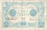 France 5 Francs Bleu, 1912-06-03, A.431 -