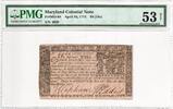 United States 4 Dollars Maryland,1774-04-10, PMG -
