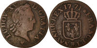 France Liard Coin, Louis XV, Liard à la vieille tête, Strasbourg -