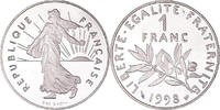France Franc Coin, Semeuse, Paris, Proof, Nickel, KM:925.2 -
