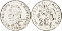 New Caledonia 20 Francs Coin, Paris, Nickel, KM:12 -