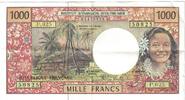 Tahiti 1000 Francs Banknote, KM:27d -