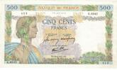 France 500 Francs La Paix, G.604, Fayette:32.35, KM:95b -