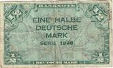 GERMANY - FEDERAL REPUBLIC 1/2 Deutsche Mark Banknote, KM:1a -