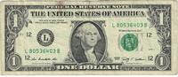 United States One Dollar Banknote, San Francisco, KM:4922 -