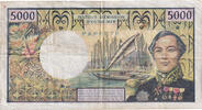 Tahiti 5000 Francs Banknote, KM:28c -