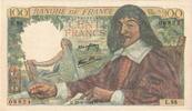 France 100 Francs Descartes, E.88, Fayette:27.5, KM:101a -