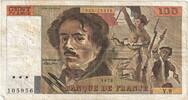 France 100 Francs Delacroix, Y.9 105956, Fayette:69.4a -