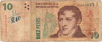 Argentina 10 Pesos KM:348 -