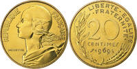 France 20 Centimes Marianne, Paris, FDC, Aluminum-Bronze -