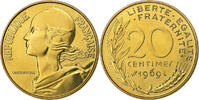 France 20 Centimes Marianne, Paris, FDC, Aluminum-Bronze -