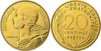 France 20 Centimes Marianne, Paris, FDC, Aluminum-Bronze -