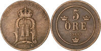 Sweden 5 Öre Christian IX, Copenhagen, Bronze -