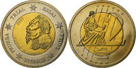 Sweden Medaille 2 E, Essai-Trial, Bimetallic, Gustav II -
