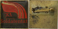 Germany Broche XI Partei Tag, Soldatentat, Brass -