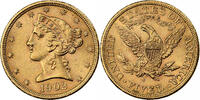 United States $5, Half Eagle Coronet Head, San Francisco, Gold -