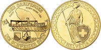 Switzerland Medaille Der Greifensee, Die Schweizer Seen, Copper-Nickel Gilt -