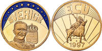 Sweden Medaille Ecu Europa, Copper Gilt -