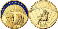 Netherlands Medal Ecu Europa, Copper Gilt -