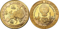 Monaco Medal Ecu Europa, Montgolfier, Copper Gilt -