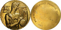 Belgium Medaille Orphée, Belgische Artistieke Promotie van SABAM, Gilt Bronze -