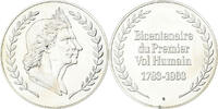 France Medaille Bicentenaire du Premier Vol Humain, Silver -